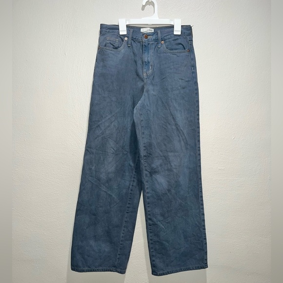 Universal Thread Blue Gray Relaxed Wide Leg High Rise Jeans - Picture 1 of 8
